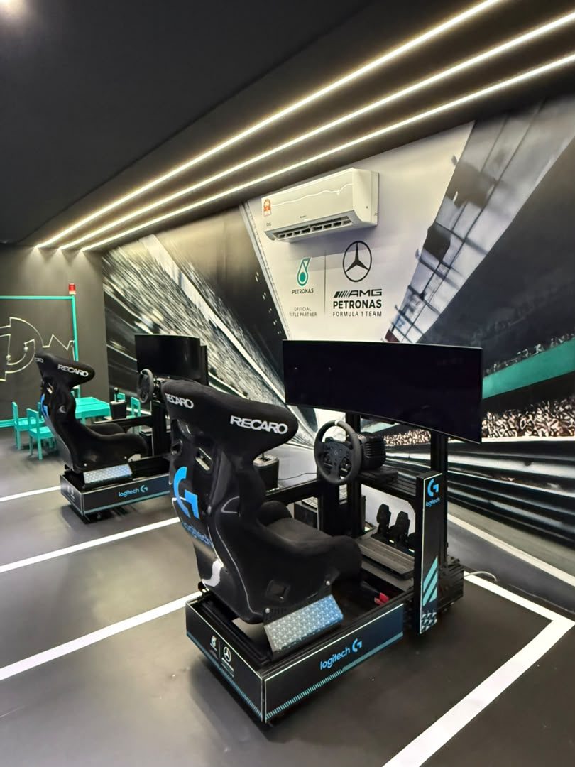 Petronas x Logitech sim racing activation in front of KLCC during F1 Malaysia week