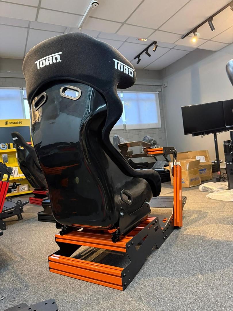 TORQ aluminium racing seat chassis under construction in Vertex's workshop